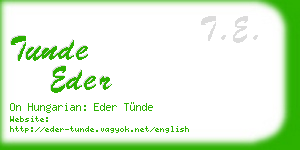 tunde eder business card