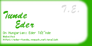 tunde eder business card